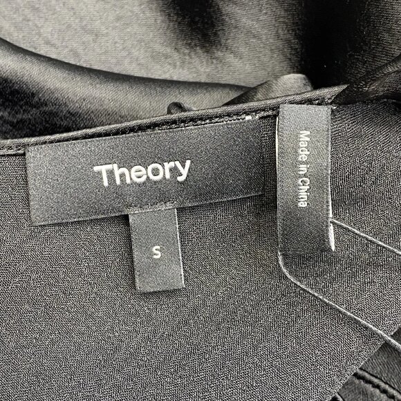 NEW THEORY Women's Sleeveless Twist Neck Mini Dress Black Size S – Silky - NWT - Picture 5 of 10